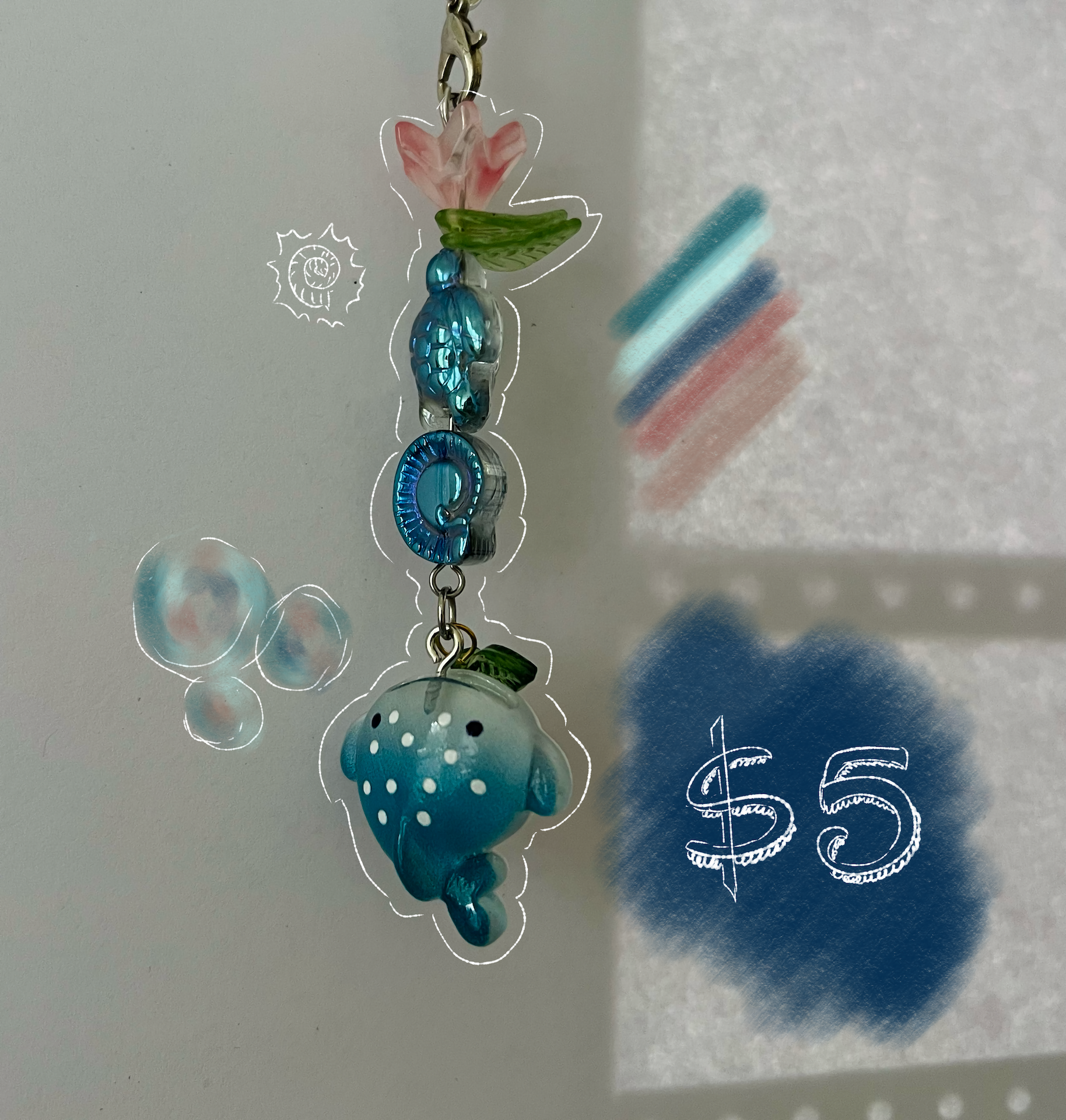 BLUE WAVES CHARMS