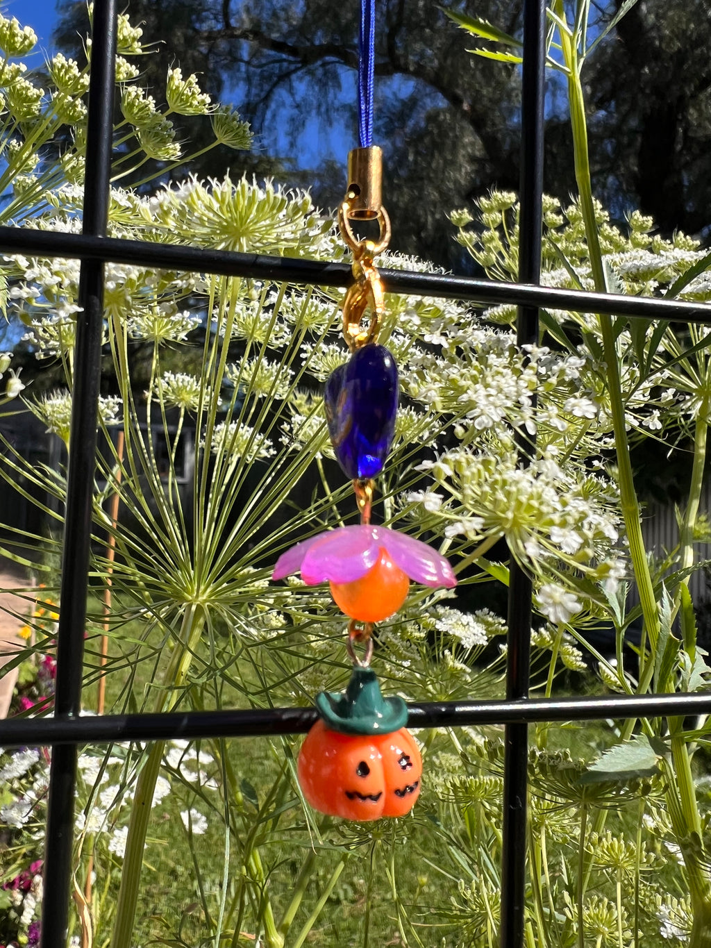 SPOOKY PUMPKIN PHONE CHARM